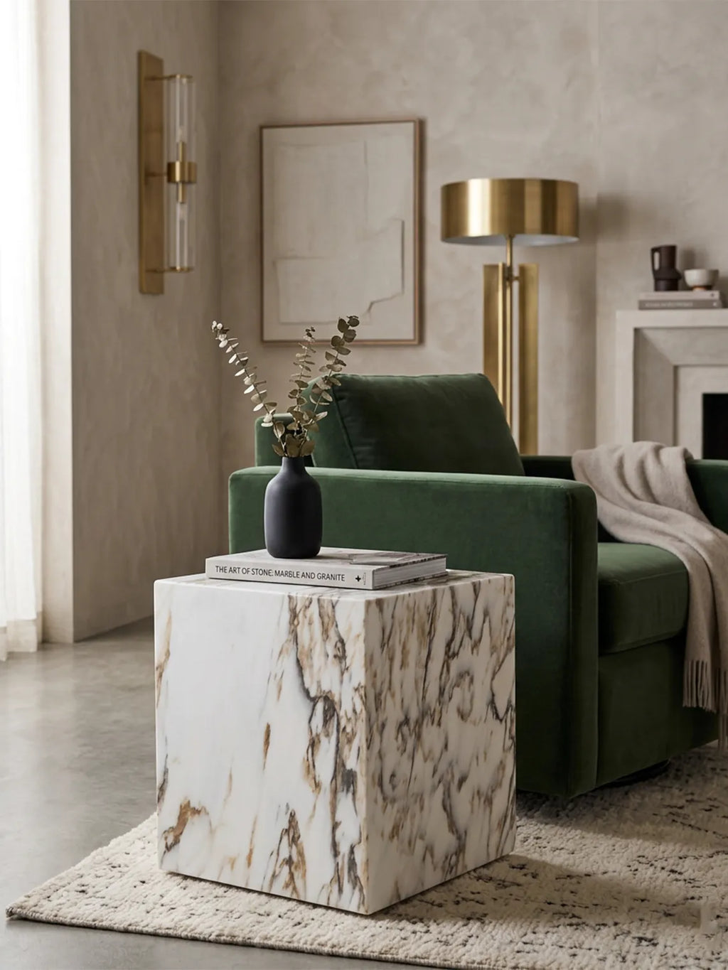 Table d’appoint CUBE en marbre