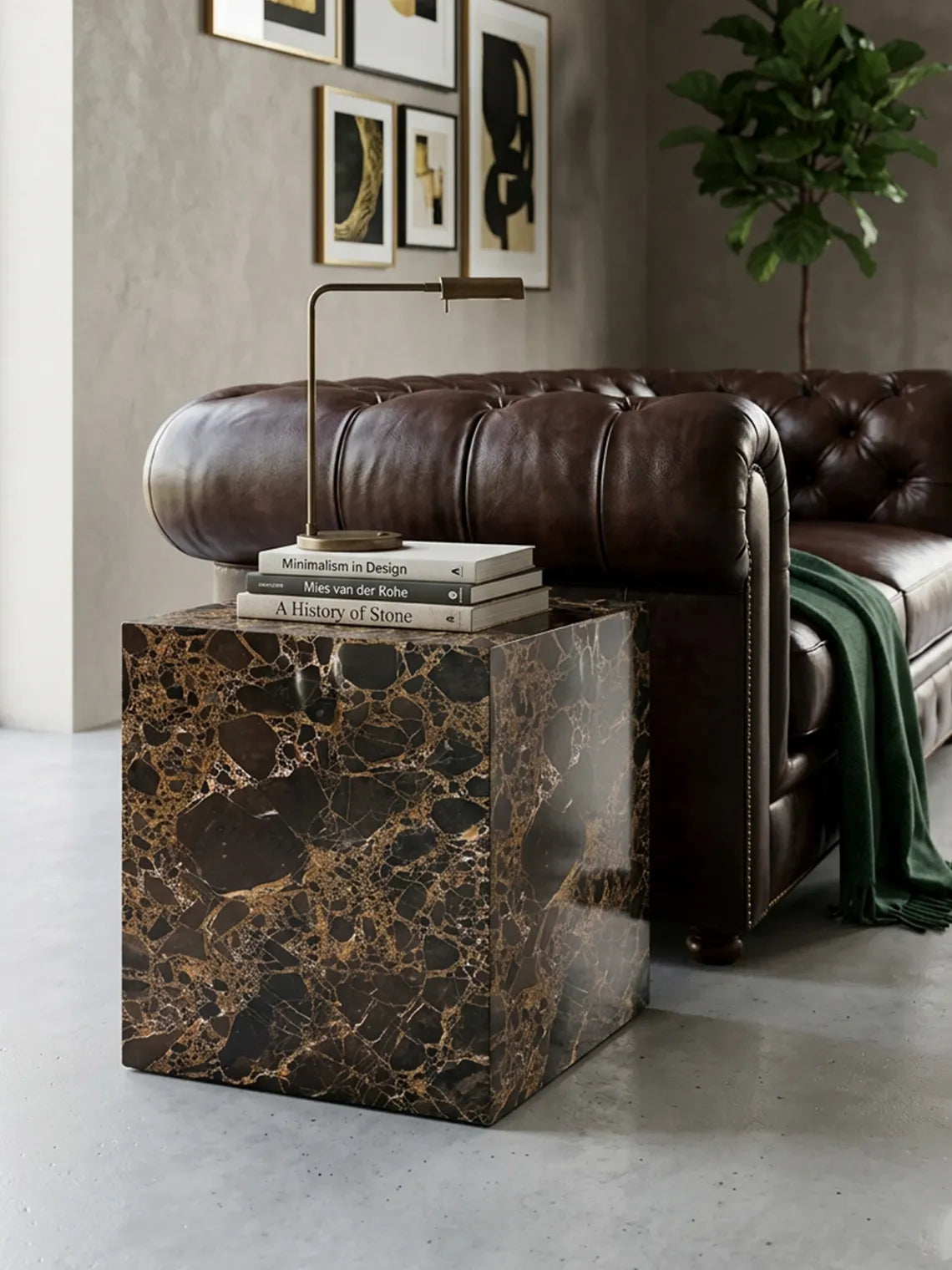 Table d’appoint CUBE en marbre