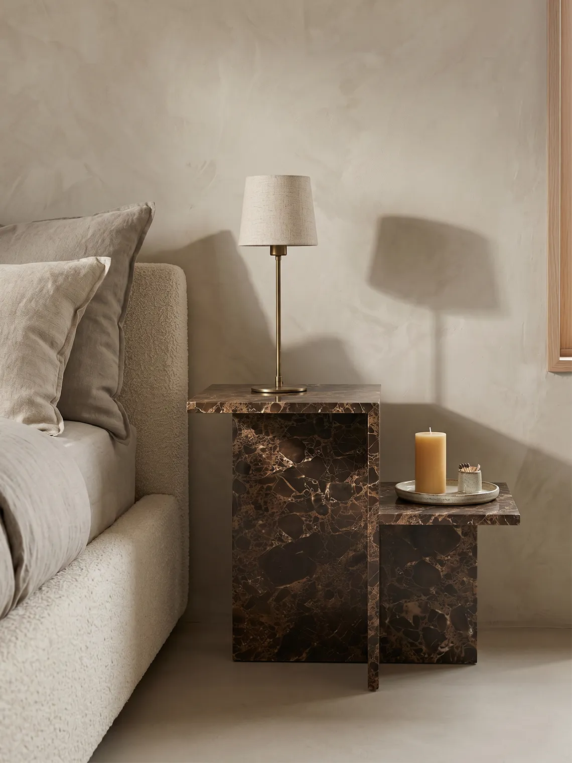 Table de chevet MINUIT en marbre