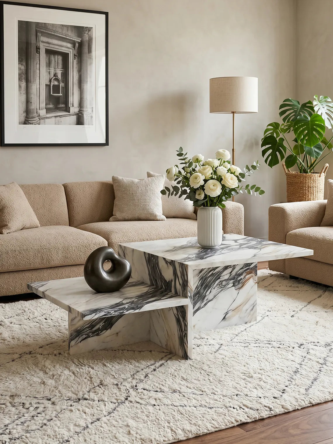 Table basse SPLIT en marbre