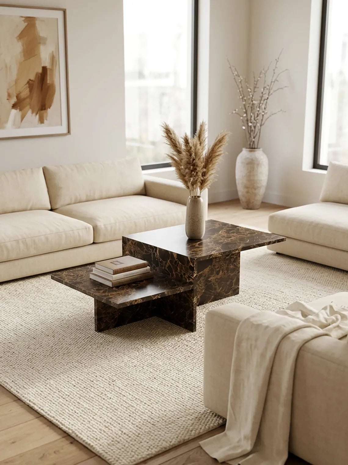 Table basse SPLIT en marbre