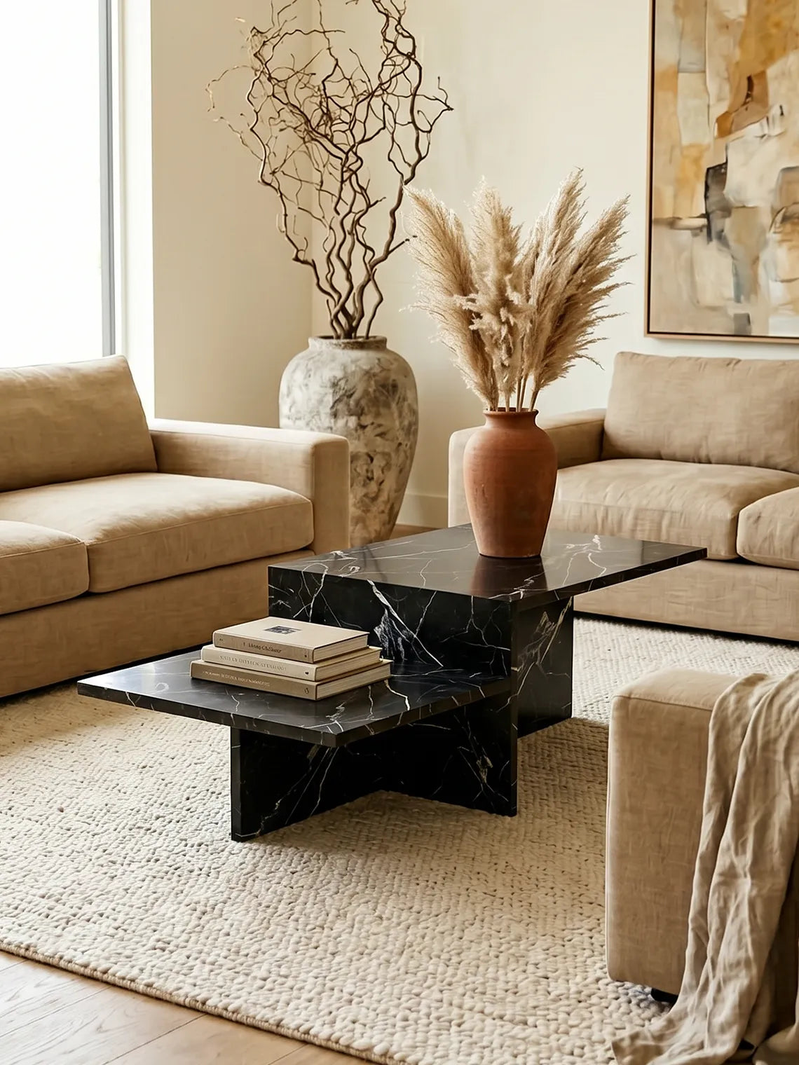 Table basse SPLIT en marbre