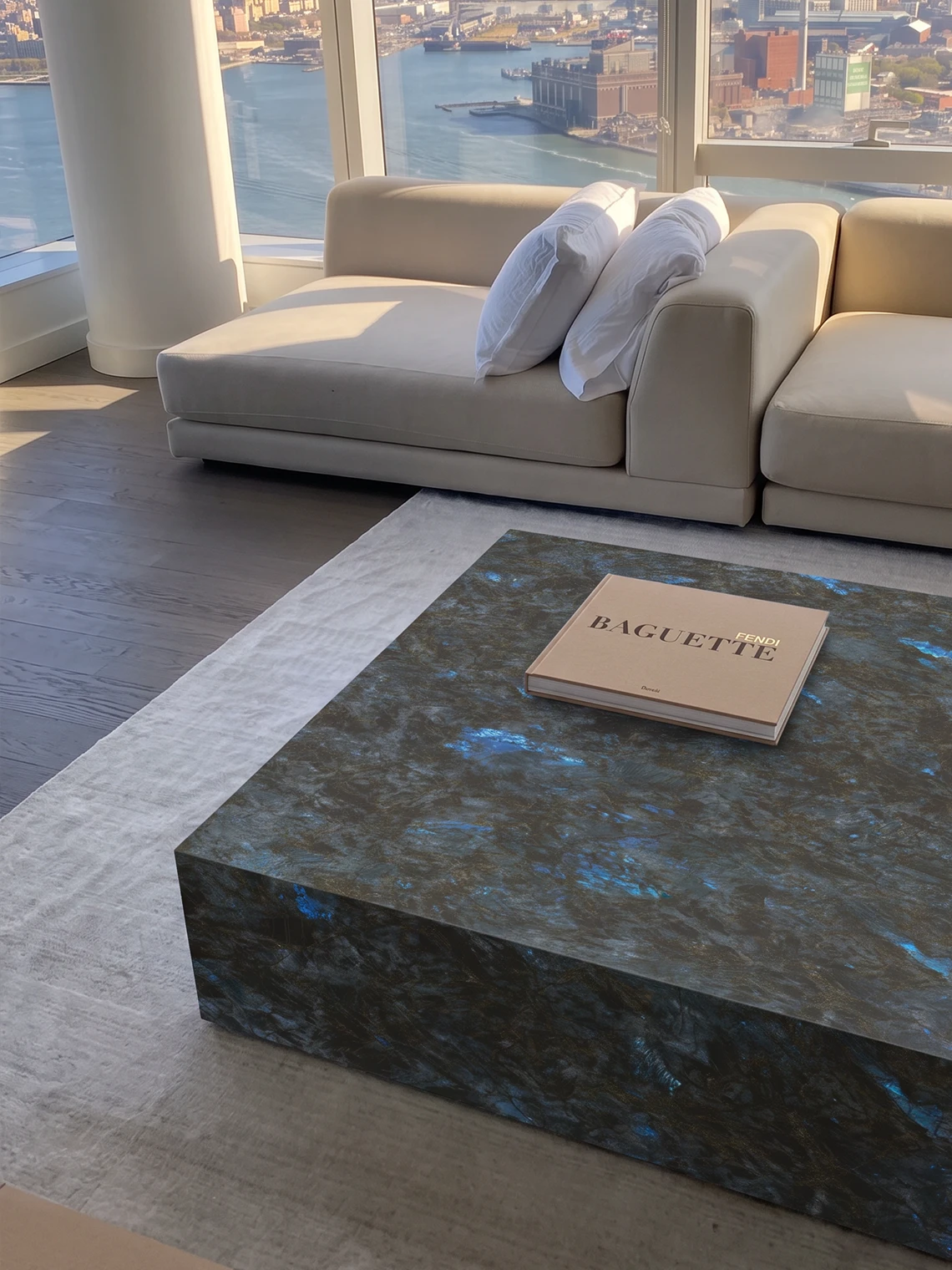Table basse BLOK en porcelaine