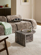 Table basse ovale en marbre
