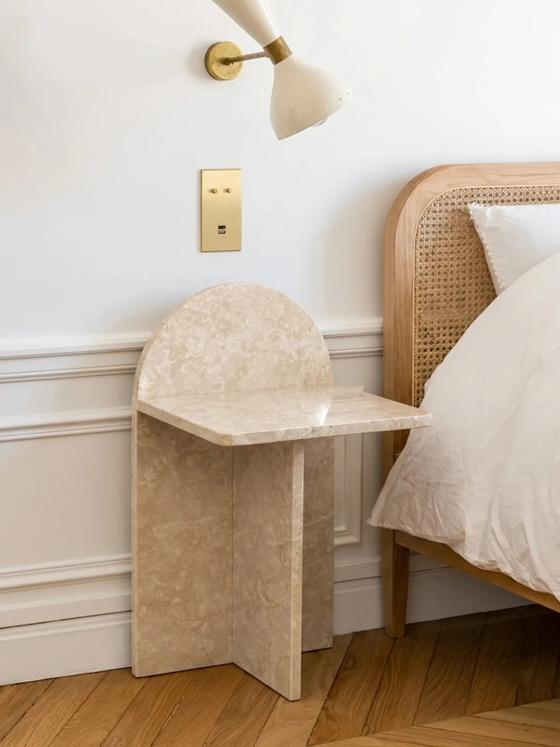 Table de chevet Arche en marbre