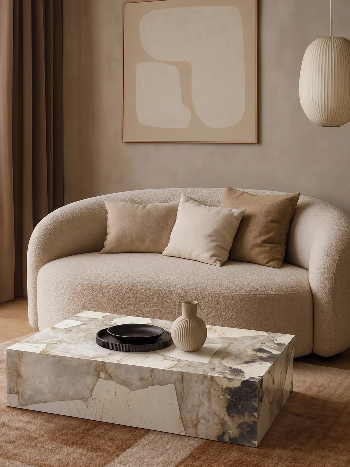 Table basse BLOK en porcelaine
