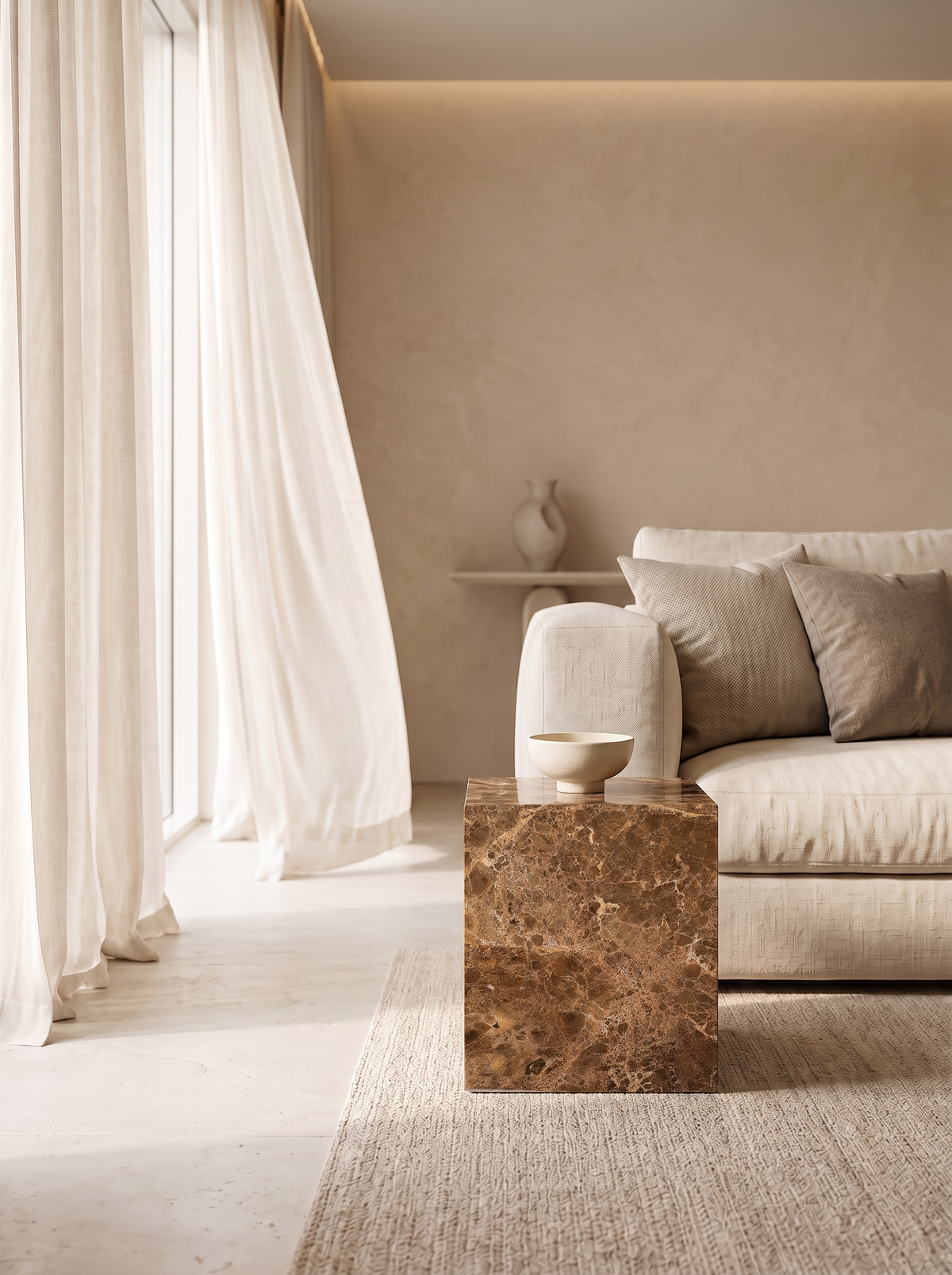 Table d’appoint CUBE en marbre