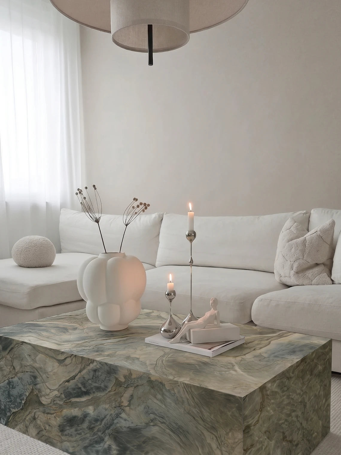 Table basse BLOK en porcelaine